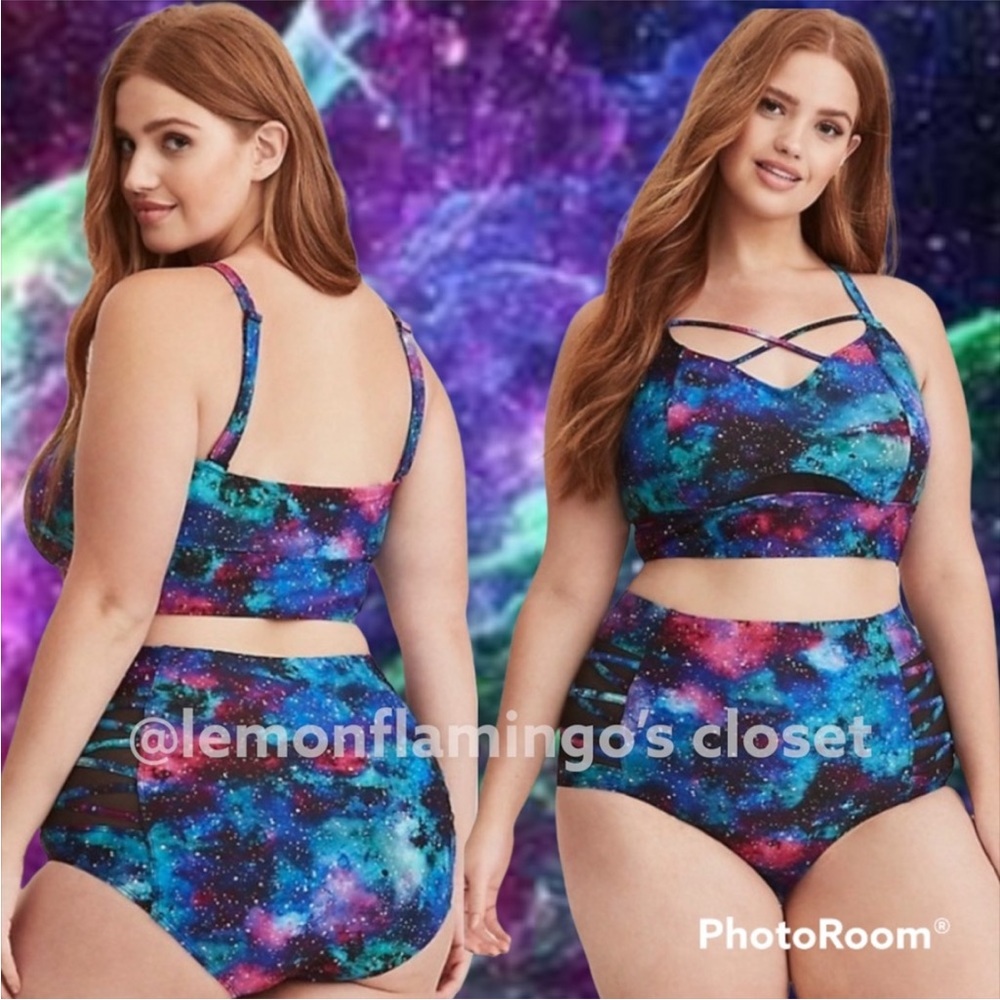 Torrid galaxy strappy bikini swimsuit 2x/3x